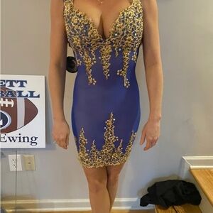 HOLT MIAMI Dress NWT $379 Arianna Navy Size M Ema Savahl Inspired Fairycore